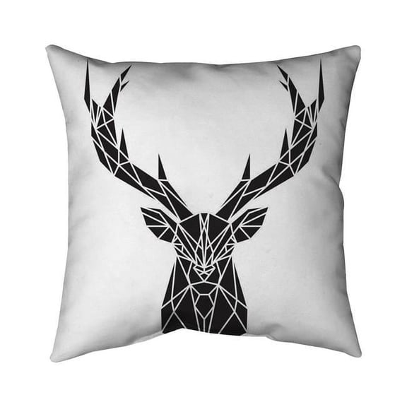 20 x 20 in. Geometric Deer Head-Double Sided Print Indoor Pillow
