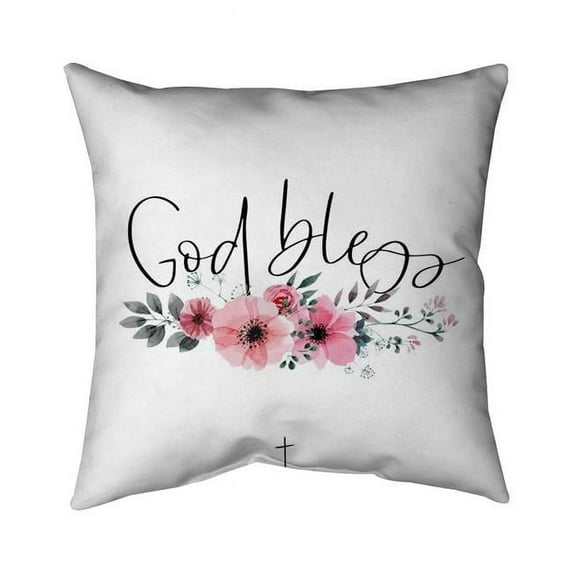 20 x 20 in. God Bless-Double Sided Print Indoor Pillow