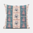 thumbnail image 1 of 20 x 20 in. Hamsa Hand Paisley Duo Broadcloth Indoor & Outdoor Blown & Closed Pillow - Orange & Blue, 1 of 1