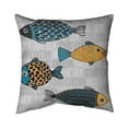 thumbnail image 1 of 20 x 20 in. Illustration of Nautical Fish-Double Sided Print Indoor Pillow, 1 of 1