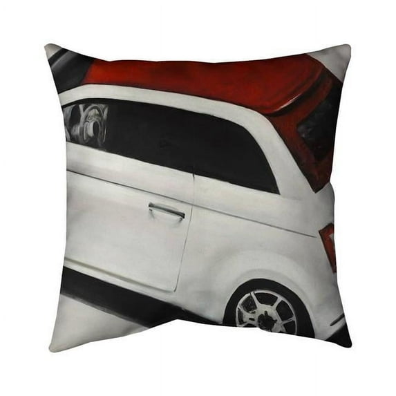 20 x 20 in. Italian Red & White Car-Double Sided Print Indoor Pillow