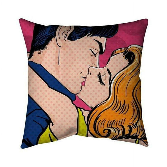 20 x 20 in. Pop Art Style Couple-Double Sided Print Indoor Pillow