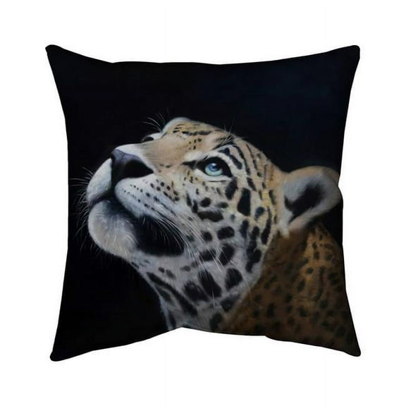 20 x 20 in. Realistic Leopard Face-Double Sided Print Indoor Pillow