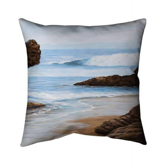 20 x 20 in. Rocks & Seaside-Double Sided Print Indoor Pillow