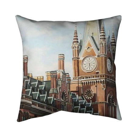 20 x 20 in. St-Pancras Station In London-Double Sided Print Indoor Pillow