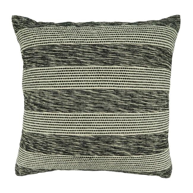 Black and White Cotton Striped Euro Pillow Cover
