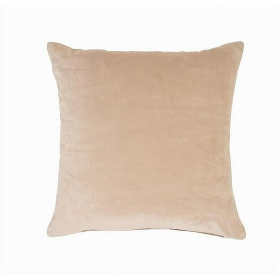 20 x 20 in. Taupe Cotton Zippered Pillow