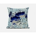 thumbnail image 1 of 20 x 20 in. Three Roses with Butterfly Suede Zippered Pillow with Insert - Electric Blue, Cream & Off White, 1 of 1