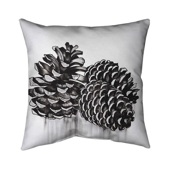 20 x 20 in. Three Small Pine Cones-Double Sided Print Indoor Pillow