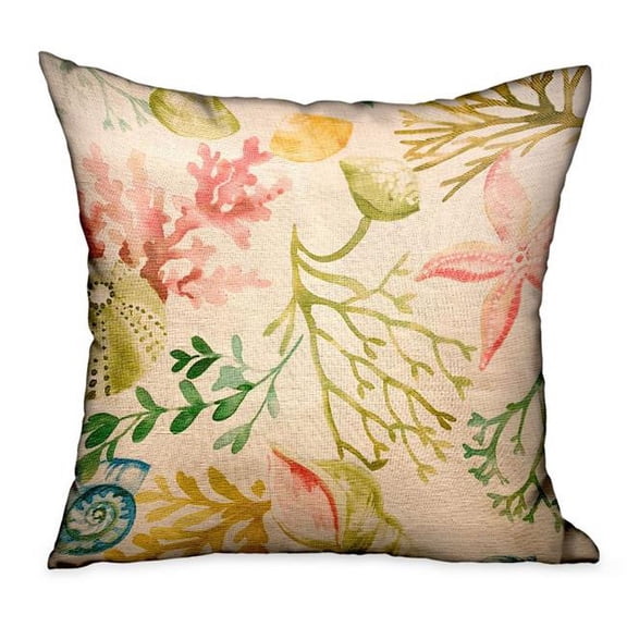 20 x 20 in. Underthesea Multicolor Floral Luxury Throw Pillow