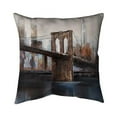 thumbnail image 1 of 20 x 20 in. Urban Brooklyn Bridge-Double Sided Print Indoor Pillow, 1 of 1