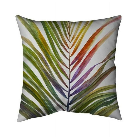20 x 20 in. Watercolor Tropical Palm Leave-Double Sided Print Indoor Pillow