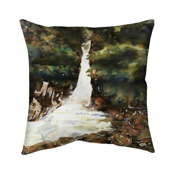 20 x 20 in. Watercolor Waterfalls-Double Sided Print Indoor Pillow