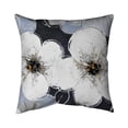 thumbnail image 1 of 20 x 20 in. White Flowers with Leaves Outlines-Double Sided Print Outdoor Pillow Cover, 1 of 1