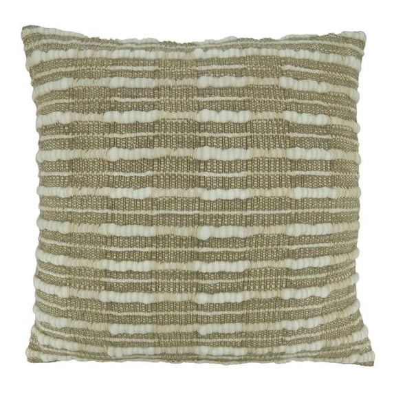 20 x 20 in. Woven Striped Throw Pillow Cover, Grey