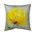 thumbnail image 1 of 20 x 20 in. Yellow Fluffy Flower-Double Sided Print Indoor Pillow, 1 of 1