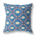 thumbnail image 1 of 20 x 20 in. Zippered Suede Geometric Throw Pillow, Blue, Yellow & Pink, 1 of 1