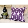 thumbnail image 1 of 20 x 20 inch, Ovals Go 'Round Geometric Print Pillow, Purple, 1 of 2