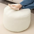 thumbnail image 1 of Round Pouf Ottoman 20 x 20 x 14 Inches Boho Poof Home Decor Floor Pouffe Ottoman Foot Rest for Couch Sofa Bean Bag Chairs Living Room Bedroom Ivory, 1 of 7