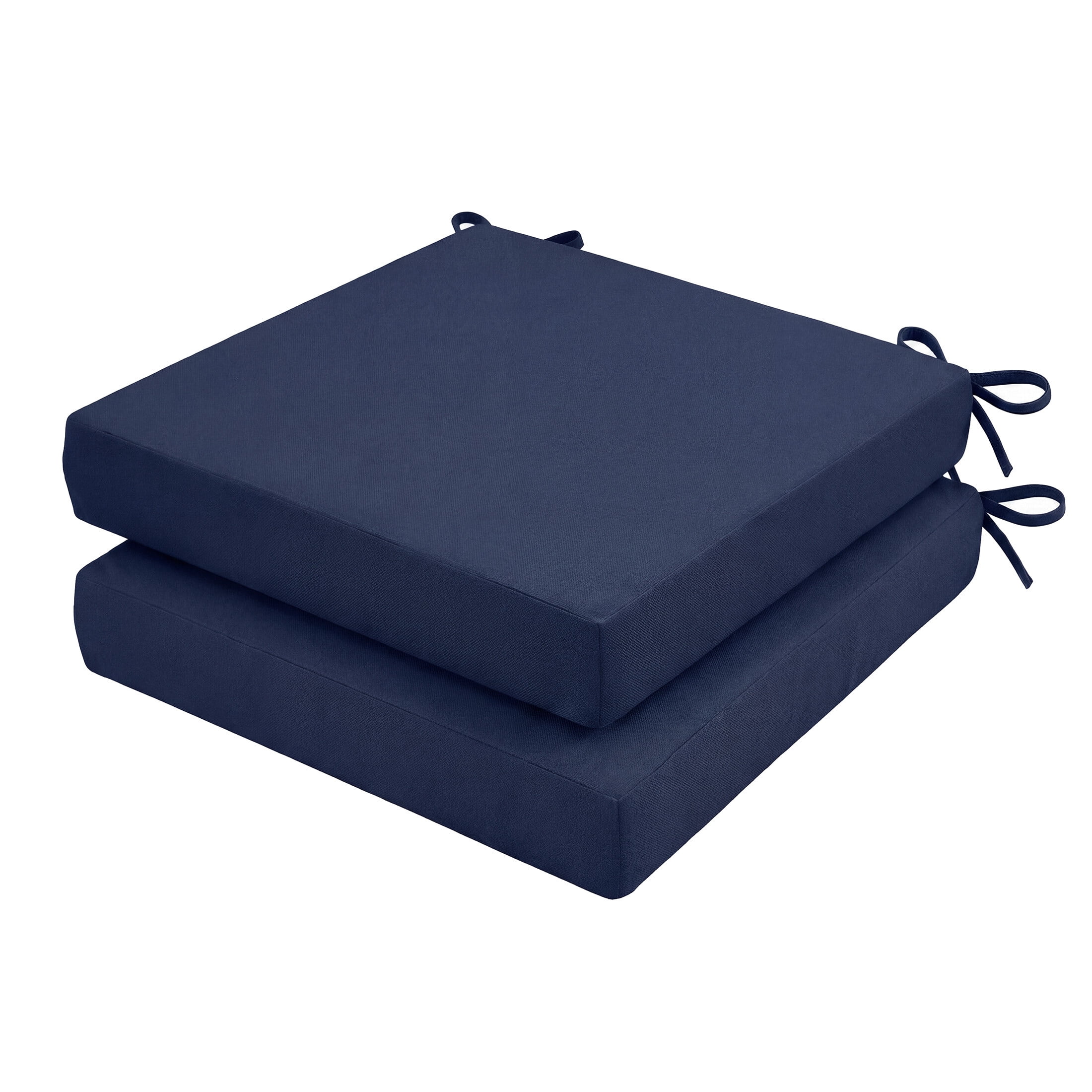Outdoor Seat Cushion for Patio Furniture Dining Chair Pad Replacement, 20x20, Set of 2, Navy Blue