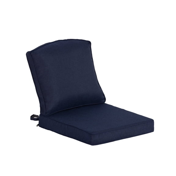 Goodgoods 20" x 21.5" Indoor & Outdoor Deep Seat Chair Cushions with Fasteners, Water & Fade Resistant, Midnight