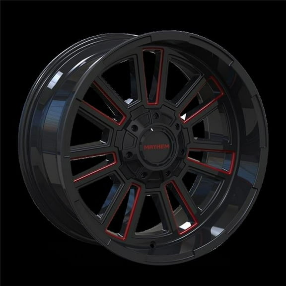 20 x 22 in. Apollo 8115 Wheel, Black & Prism Red