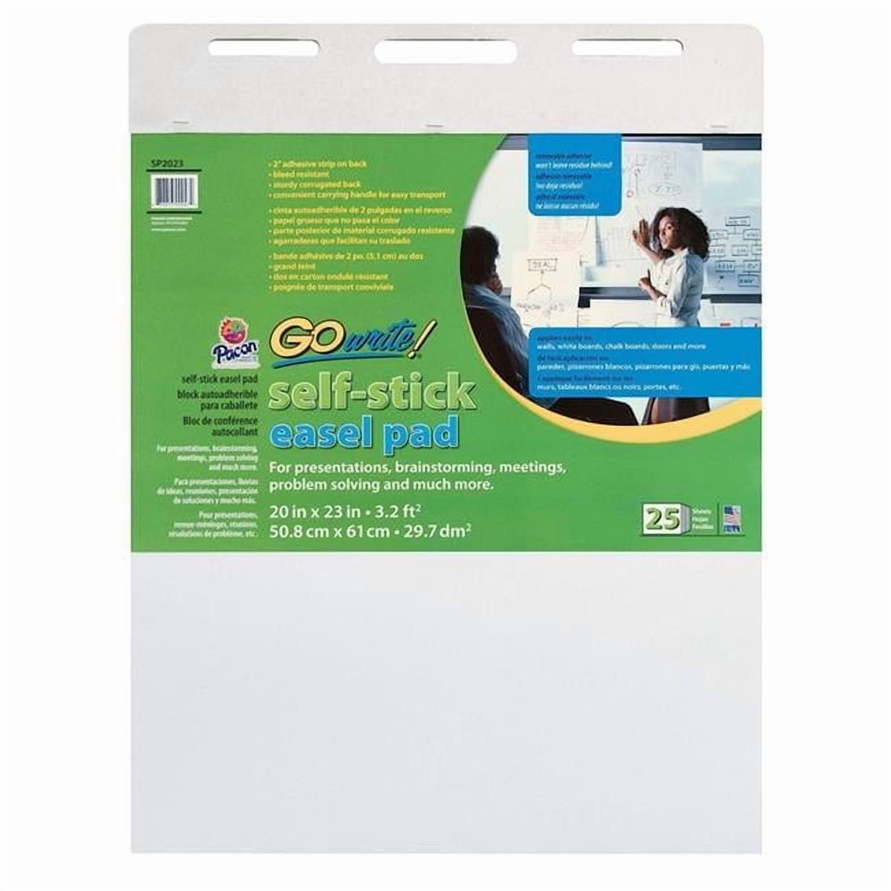20 x 23 in. Easel Pad Self-Adhesive, White - 25 Sheets Per Pad - 2 Each