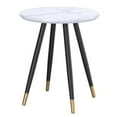 thumbnail image 1 of 20 x 23 in. Emery Round Accent Table in White & Black, 1 of 1