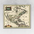 thumbnail image 1 of 20" x 24" Vintage 1652 Map of Early North America Wall Art, 1 of 10