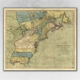 thumbnail image 1 of 20" x 24" Vintage 1771  Map of North America Wall Art, 1 of 10