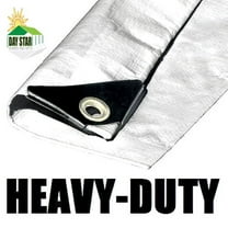(20' x 24') White Tarp Extra Heavy Duty 12 Mil 3 Ply Coated Reinforced Canopy 6 oz 3 Layer