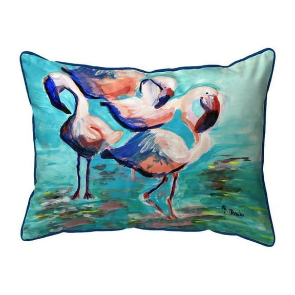 20 x 24 in. Dancing Flamingos Zippered Pillow - Extra Large