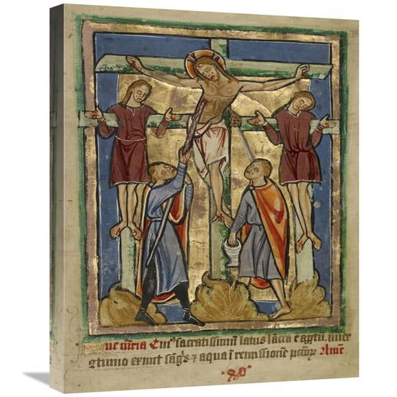 20 x 24 in. Decorated Text Page Art Print - Unknown 12th Century English Illuminator