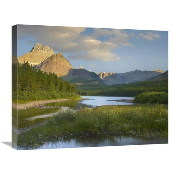 20 x 24 in. Mount Wilbur at Fishercap Lake, Glacier National Park, Montana Art Print - Tim Fitzharris