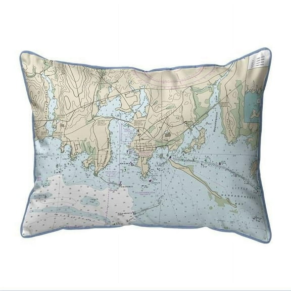 20 x 24 in. StoninKTon Harbor, CT Nautical Map Extra Large Zippered Indoor & Outdoor Pillow