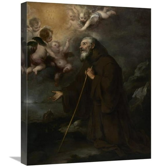 20 x 24 in. The Vision of Saint Francis of Paola Art Print - Bartolome Esteban Murillo
