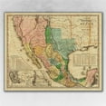 thumbnail image 1 of 20 x 24 in. Vintage 1846 Map of Mexico Multi Color Wall Art, 1 of 1