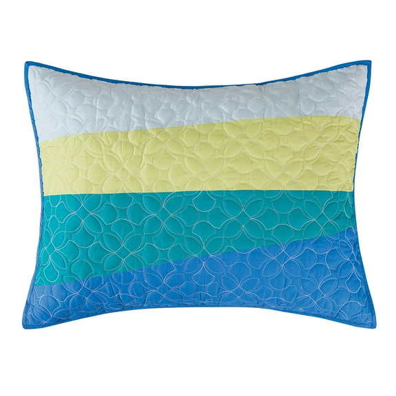 Blue Oasis Cotton Standard Sham - Machine Washable