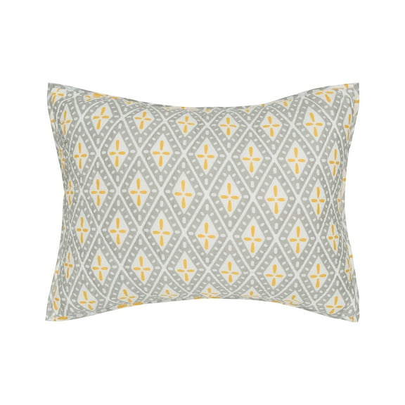 20" x 26" Liam Ochre Cotton Standard Sham - Machine Washable