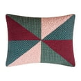 thumbnail image 1 of Shady Pines Burgundy Red Cabin Lodge Cotton Standard Pillow Sham, 1 of 3