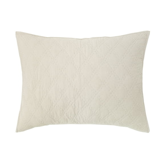 20" x 26" Sutton Natural Cotton Standard Sham - Machine Washable