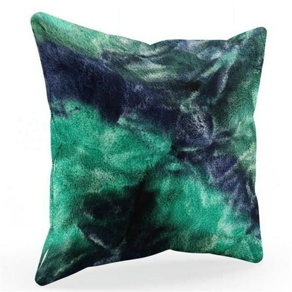 20 x 26 in. Northern Lights Animal Faux Fur Luxury Throw Pillow, Green & Blue