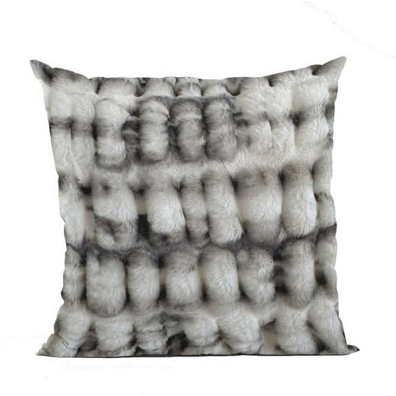 20 x 26 in. Sherpa Animal Faux Fur Luxury Throw Pillow, Off White