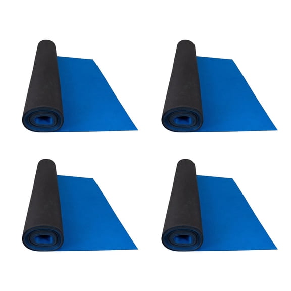 20' x 27" Blue Neoprene Floor Runner, 4 Pack - Non Skid Bottom, Protect All Floor Surfaces - Reusable Floor Protector with Slip-Proof Surface