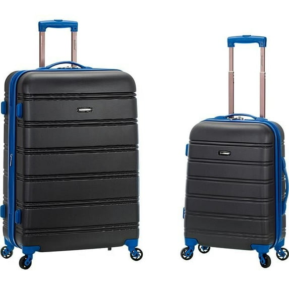 20 x 28 in. Expandable Abs Spinner Suitcase Set, Grey - 2 Piece