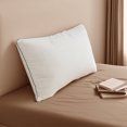 thumbnail image 1 of 20 x 28 in. Hypoallergenic Blue Edged 100% Cotton Queen Hotel Pillow, Easy Care-Queen, 2-Pack, 1 of 7