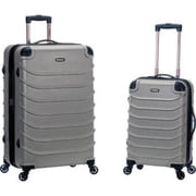 20 x 28 in. Speciale Expandable Abs Spinner Suitcase Set, Sliver - 2 Piece