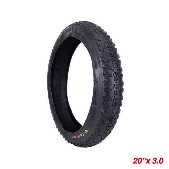 20 x 3.0 Inch Fat Bike Tire, Foldable Rubber Snow Beach Bicycle Replacement Tire, Black