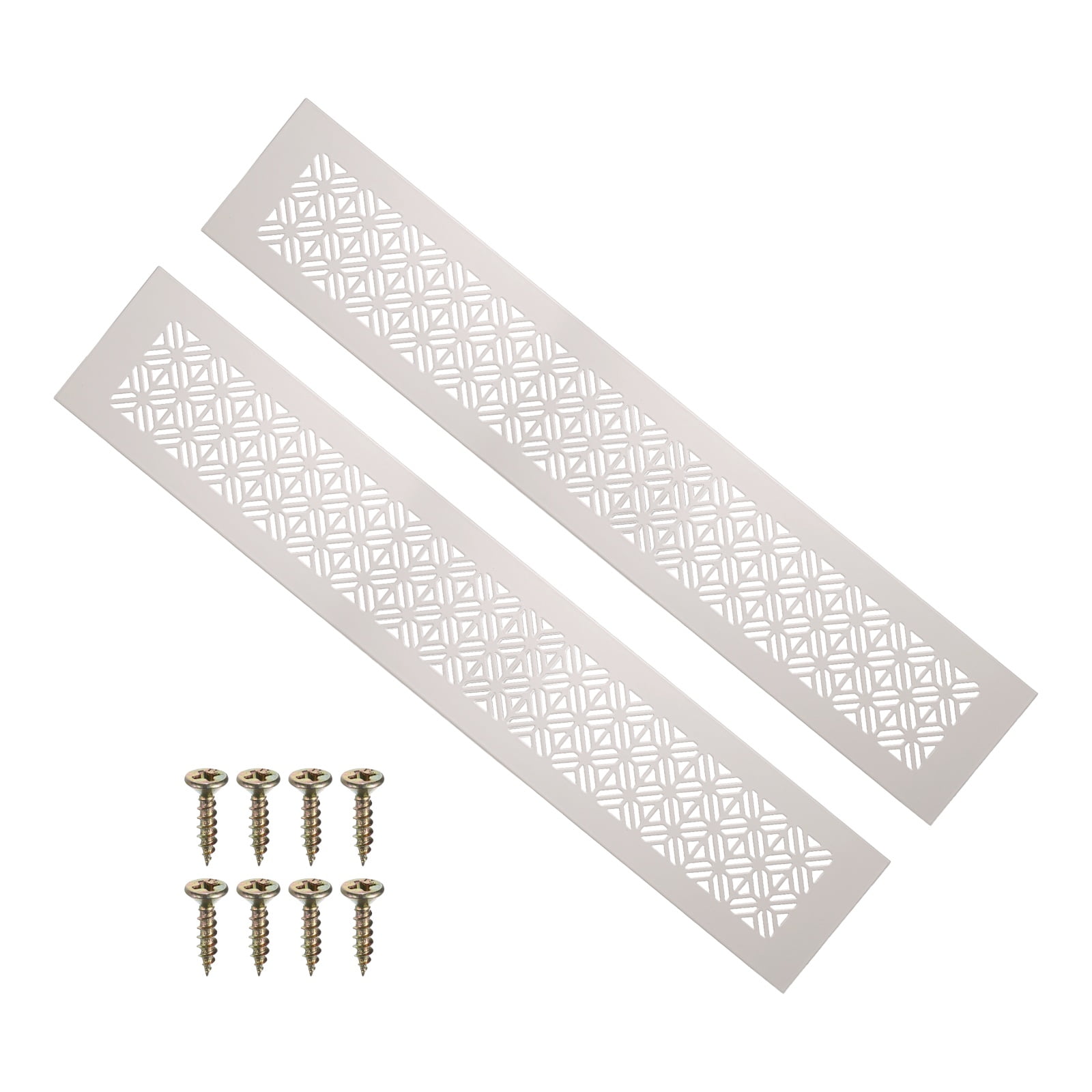 20 x 3 Inch Door Air Vent Cover, 2 Pack Heavy Duty Aluminum Grille Ventilation Cover Louvered with Mounting Screws for Cabinet Wardrobe Door, Cashmere Gray
