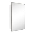 thumbnail image 1 of 20'' x 30'' Brushed nickel Recessed and Surface Mount Bathroom Medicine Cabinet with Mirror Square Cornered Metal Framed Rounded Rectangle Medicine Cabinet Mirror, 1 of 9